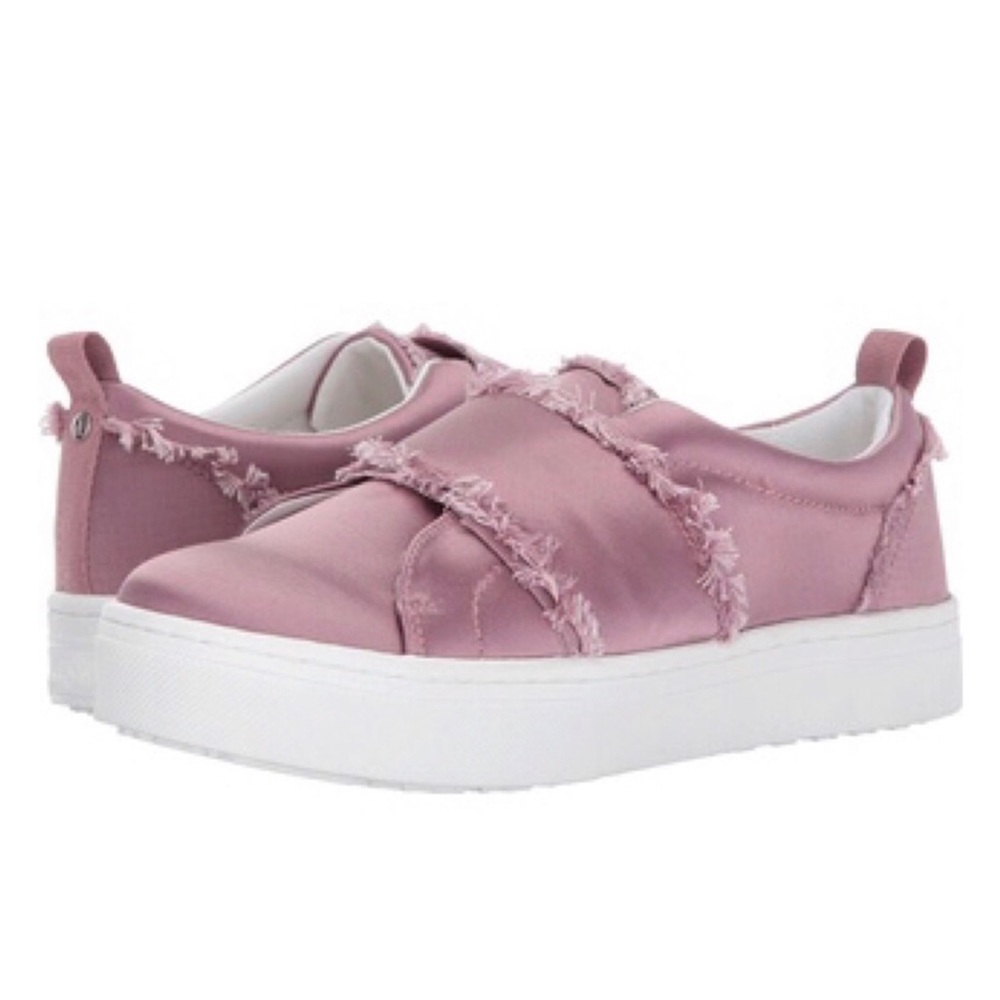 Sam Edelman Sateen Frayed Platform Sneaker Women’s Sizes 7.5 & 9 NWOB - Picture 3 of 14